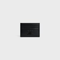 CARD HOLDER TRIOMPHE in Shiny calfskin - BLACK - GIFT FINDER - 1 | CELINE