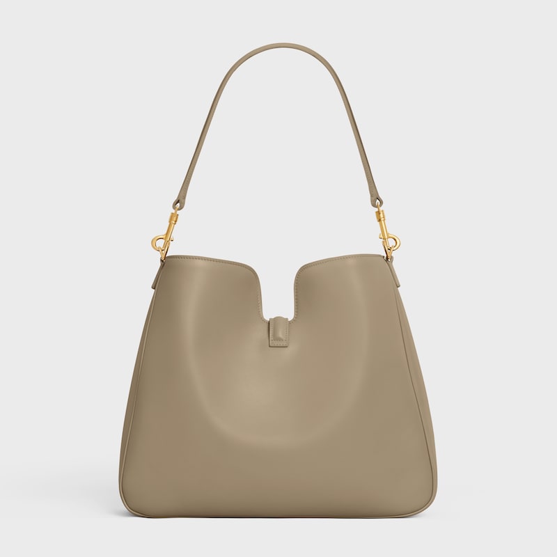 MEDIUM CAMILLE 16 SOFT BAG IN SMOOTH CALFSKIN - MODERN TAUPE - MORE LINES - 1 | CELINE