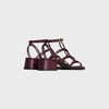 CELINE CLEMENCE MULTI TRIOMPHE SANDAL IN LAMBSKIN - Deep Burgundy -  - 3 | CELINE