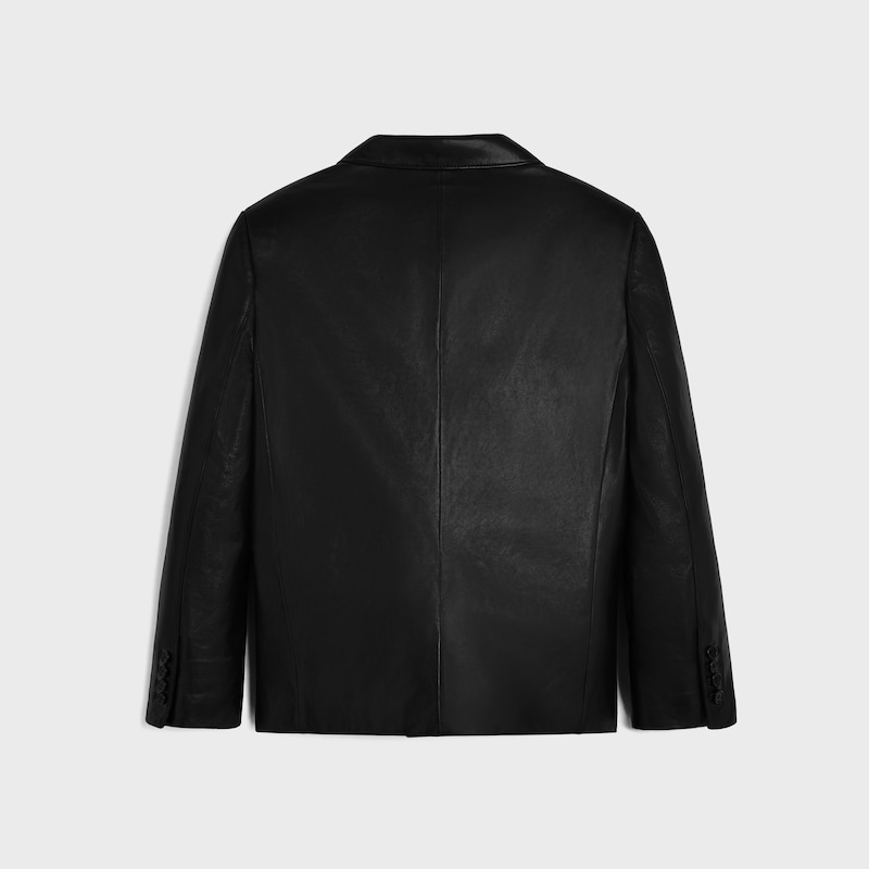 tailored jacket IN PLONGE LAMBSKIN - BLACK -  - 1 | CELINE