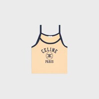 TOP SIN MANGAS CELINE PARIS DE PUNTO DE ALGODÓN - TARTA DE QUESO / AZUL MARINO -  - 1 | CELINE