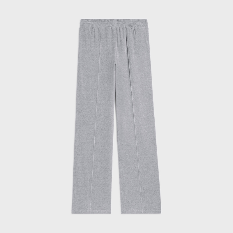 tracksuit pants IN VELVET COTTON - GREY/ BLACK -  - 1 | CELINE