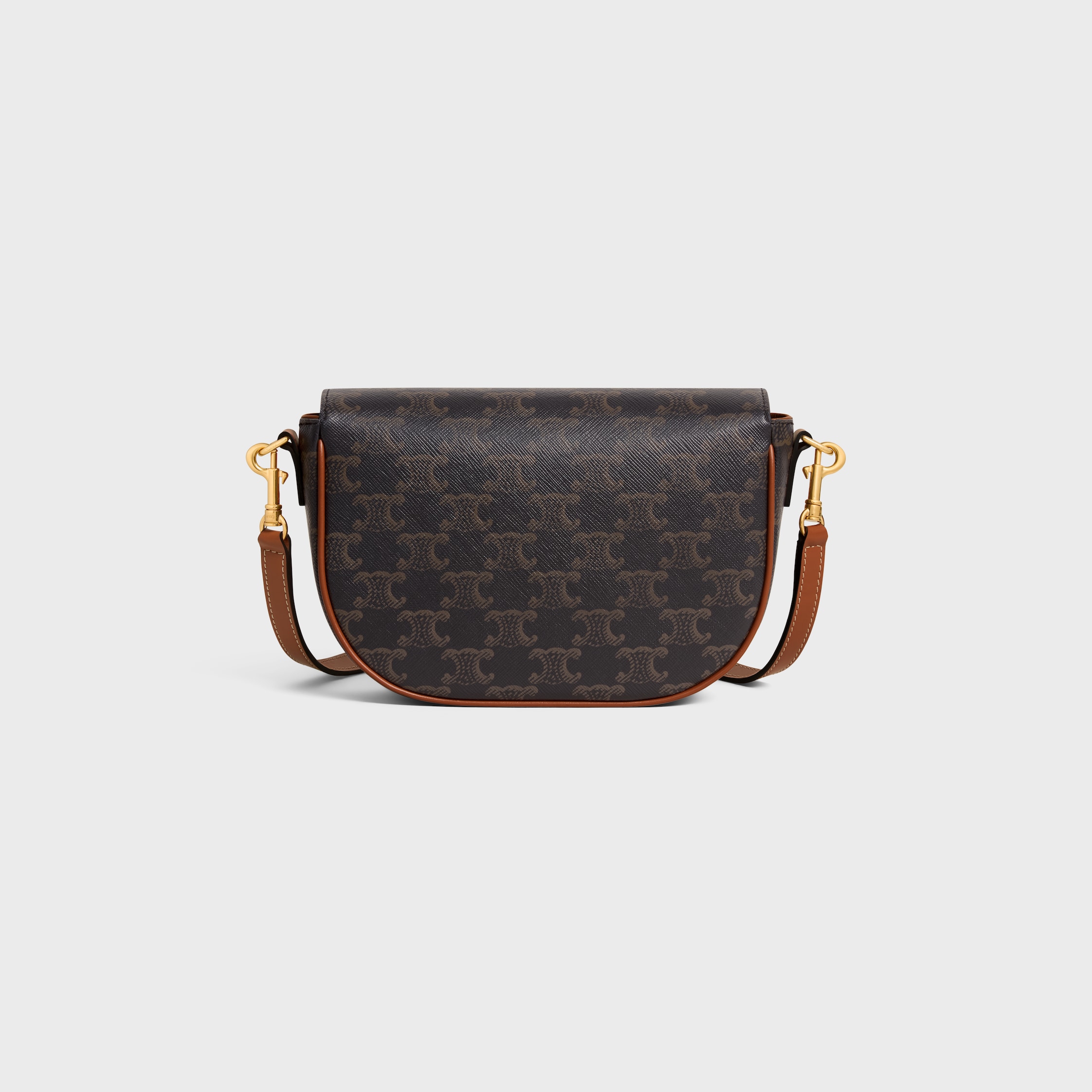 FOLCO SHOULDER BAG IN Triomphe Canvas and Calfskin - TAN