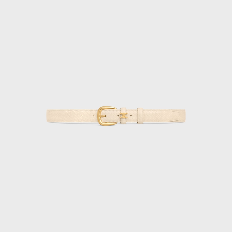CEINTURE VIVIENNE 25MM Veau fa&ccedil;on python - CR&egrave;me -  - 1 | CELINE