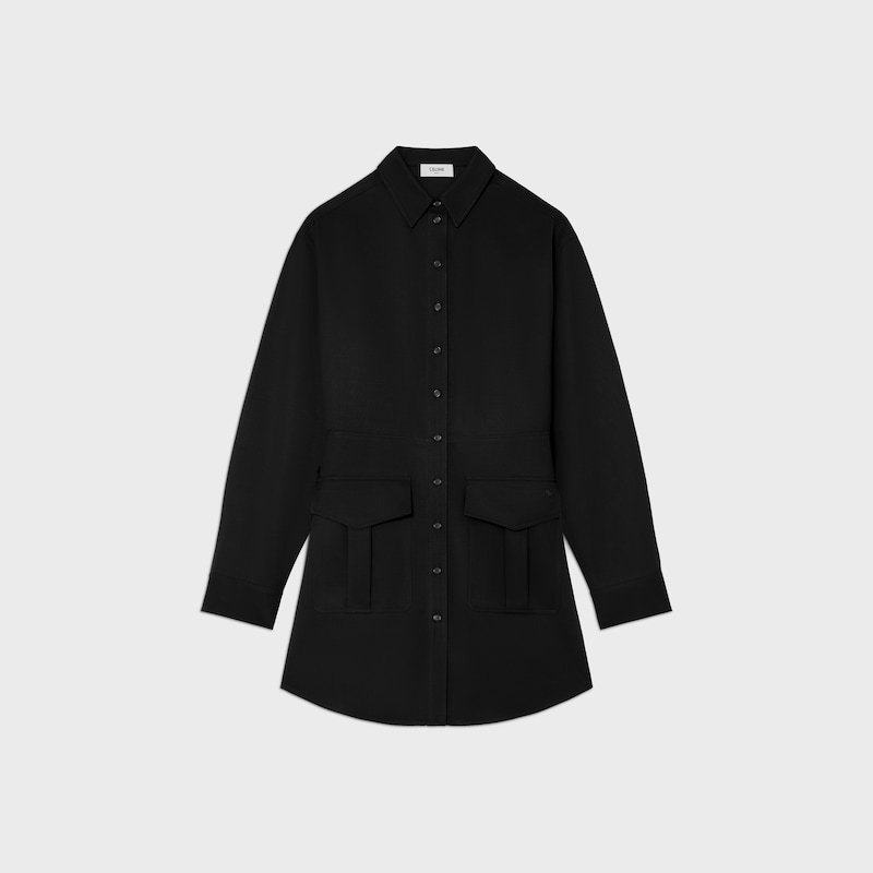 dress IN wool - BLACK -  - 1 | CELINE