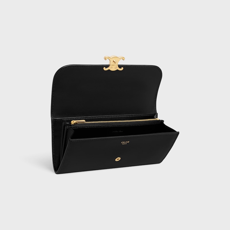 Grand Portefeuille Triomphe veau brillant - Noir - PETITS CADEAUX - 1 | CELINE