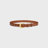 MEDIUM 25MM WESTERN BELT IN Vintage Calfskin with embroidery - CAMEL -  - 1 | CELINE