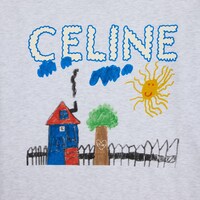 regular t-shirt IN cotton jersey - PALE GREY/ MULTICO -  - 1 | CELINE