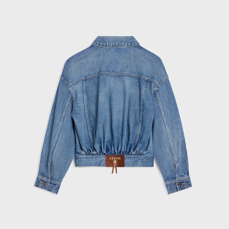 TRUCKER JACKET IN DENIM - CLEAR WATERFALL -  - 1 | CELINE