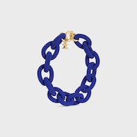été Celine Links Necklace in Beads and Brass with Gold Finish - NAVY / GOLD - ÉTÉ CELINE - 2 | CELINE