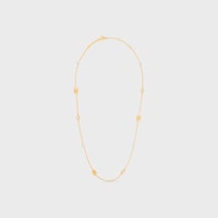 Les Perles Celine Necklace in Strass, Resin Pearls and Brass with Gold Finish - GOLD / IVORY -  - 2 | CELINE