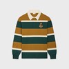 CELINE ラグビーポロシャツ BLASON 存在感のあるデザイン blason rugby polo shirt in striped jersey - DIRTY WHITE/NAVY