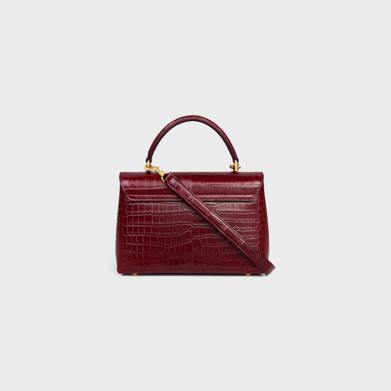 TEEN NINO BAG IN POROSUS CROCODILE - LIGHT BURGUNDY - EXCLUSIVE SELECTION - 1 | CELINE