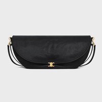 HALFMOON SOFT TRIOMPHE BAG IN SUPPLE SHINY LAMBSKIN - BLACK - NEW COLLECTION WOMEN - 1 | CELINE