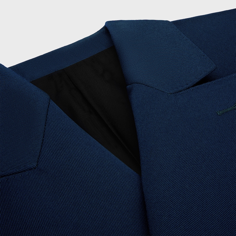 colonne blazer IN DIAGONAL WOOL - INK -  - 1 | CELINE