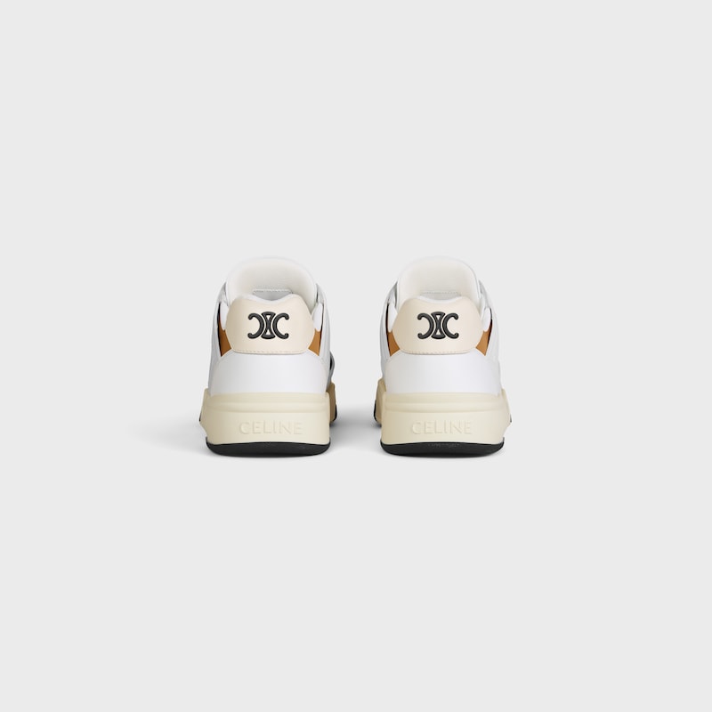 CT-09 TRAINER SNEAKER IN CALFSKIN, SUEDE CALFSKIN AND MESH - CREAM / BROWN -  - 1 | CELINE