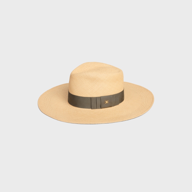 triomphe panama hat in straw - NATURAL / ARGIL KAKI -  - 1 | CELINE