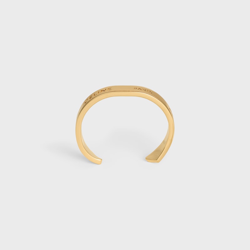 Celine Ribbon Small Cuff in Brass with gold finish - GOLD -  - 1 | CELINE