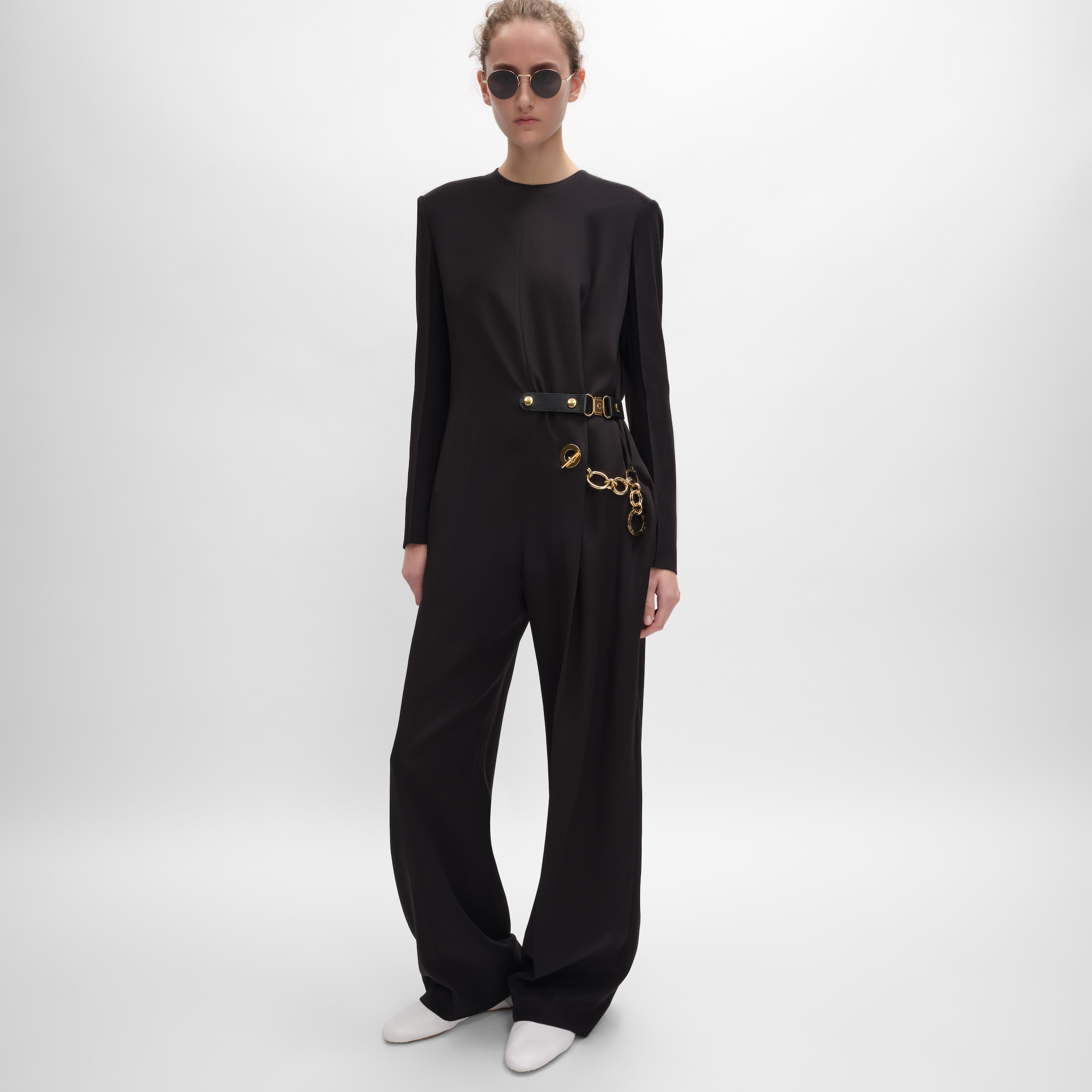 jumpsuit IN acetate silk - BLACK | CELINE