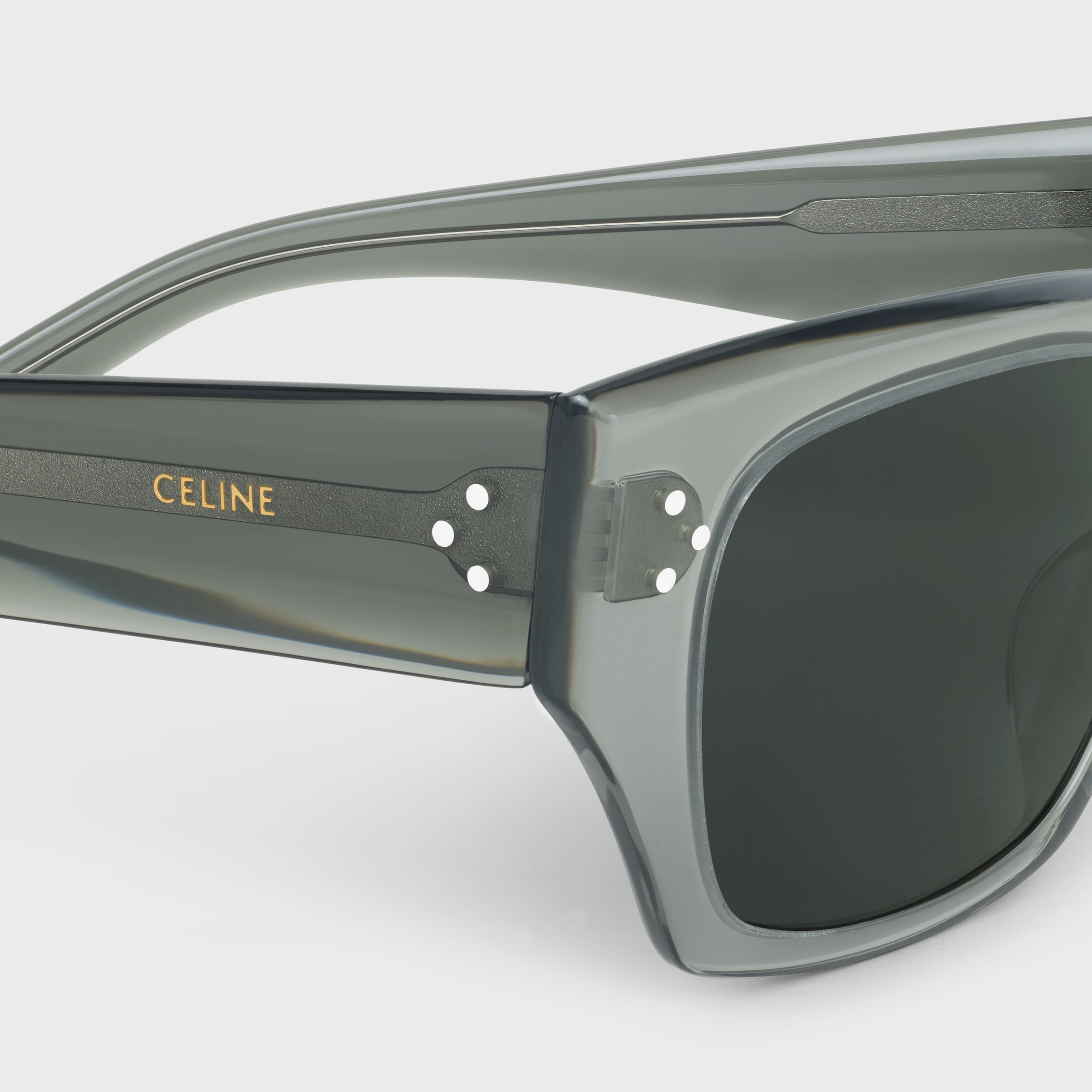 Black Frame 55 sunglasses in Acetate - TRANSPARENT KHAKI | CELINE