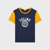 CELINE 블라종 레귤러 티셔츠 - 코튼 저지 - NAVY/ BOUTON D'OR -  - 1 | CELINE