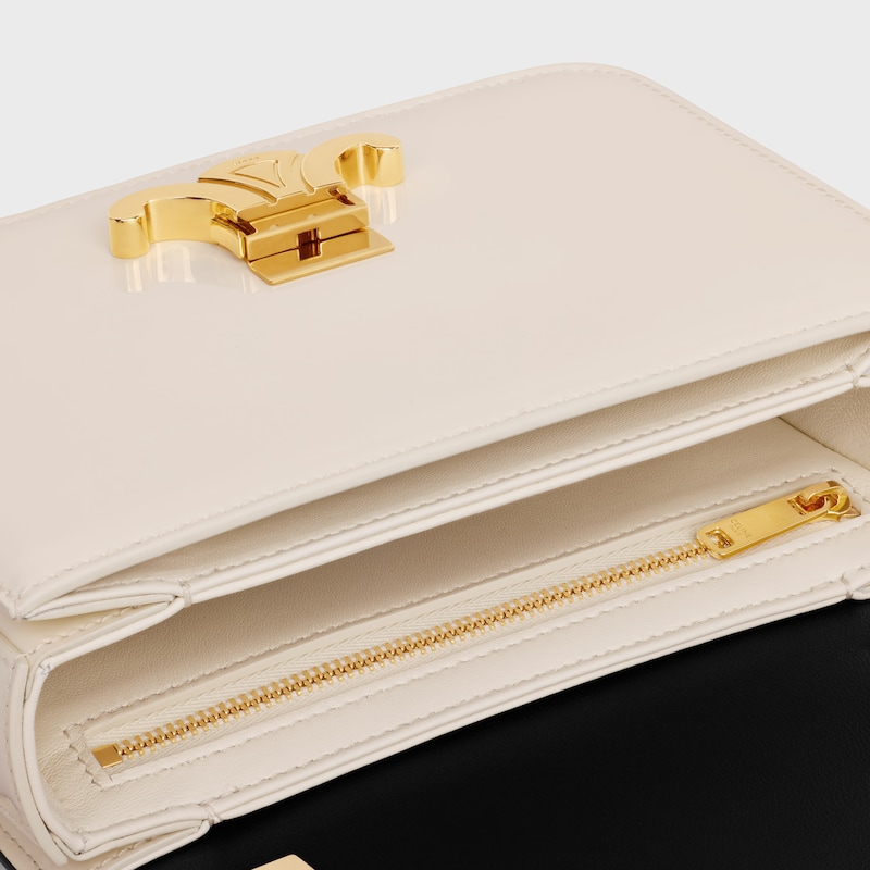 TEEN GARANCE bag in BICOLOUR PATENT CALFSKIN - BLACK / WHITE - TRIOMPHE - 1 | CELINE