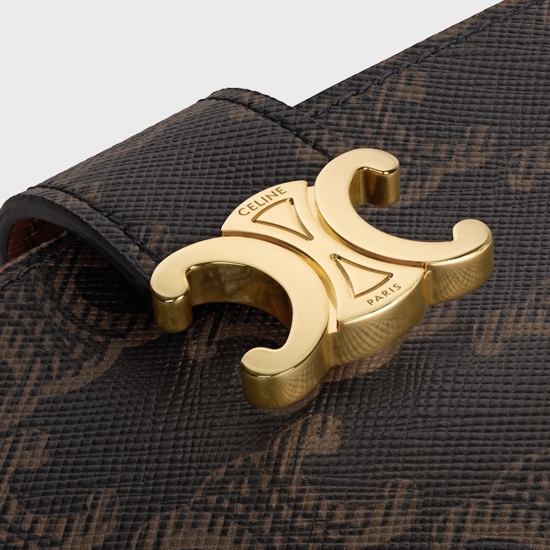 ACCORDEON CARD HOLDER NINO IN Triomphe Canvas - TAN - COIN AND CARD HOLDERS - 1 | CELINE