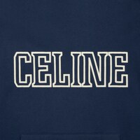 CELINE 루즈 후디 - 코튼 플리스 - NAVY/CARMIN/WHITE -  - 1 | CELINE