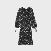 関税込 CELINE long shirt dress in silk crepon LONG SHIRT DRESS IN SILK CREPON - | CELINE