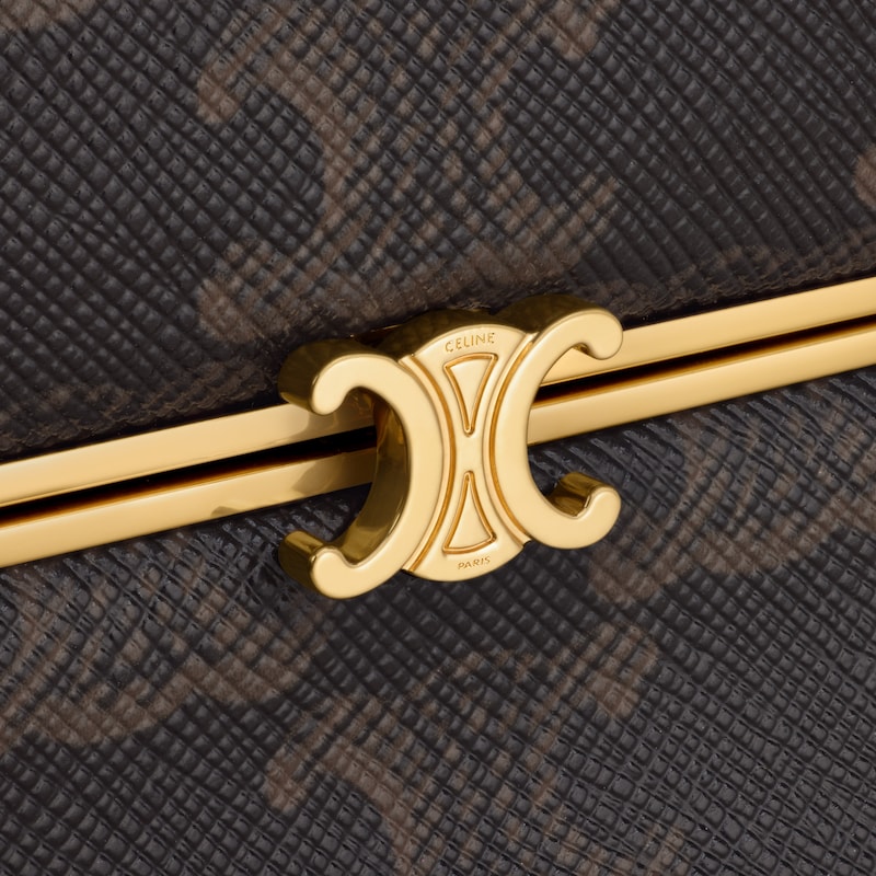 CUBE標誌印花及天然牛皮革手袋 - 蜂蜜色 - 肩背包 - 1 | CELINE