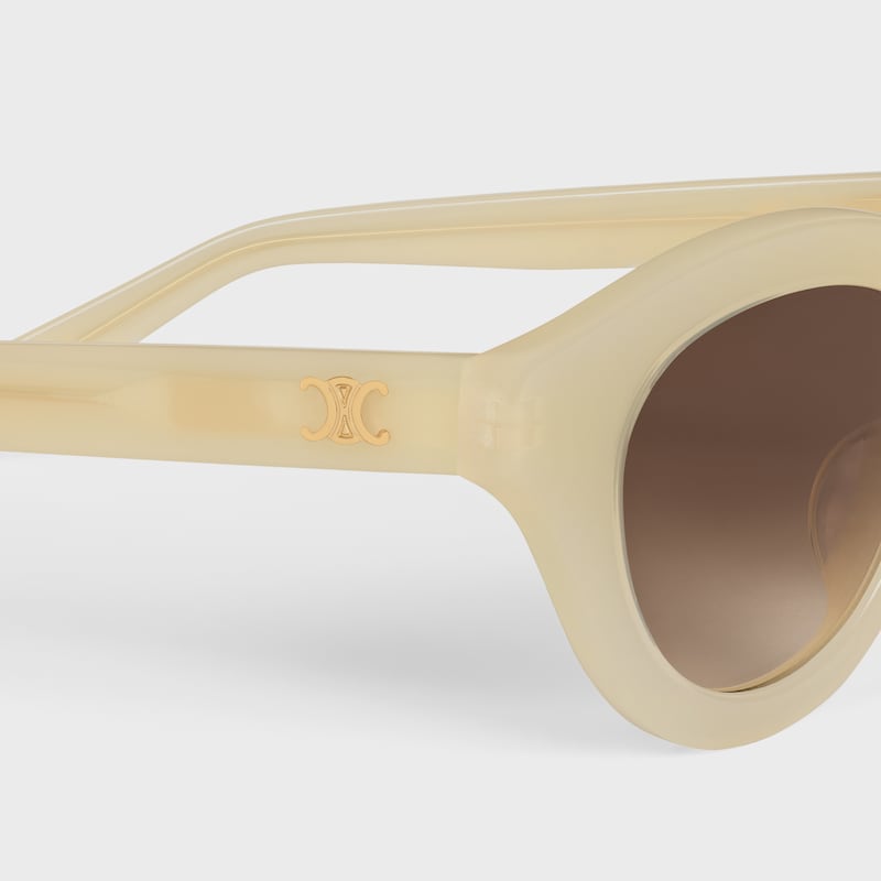 Triomphe Mini 01 sunglasses in Acetate - MILKY LIGHT ORANGE -  - 1 | CELINE