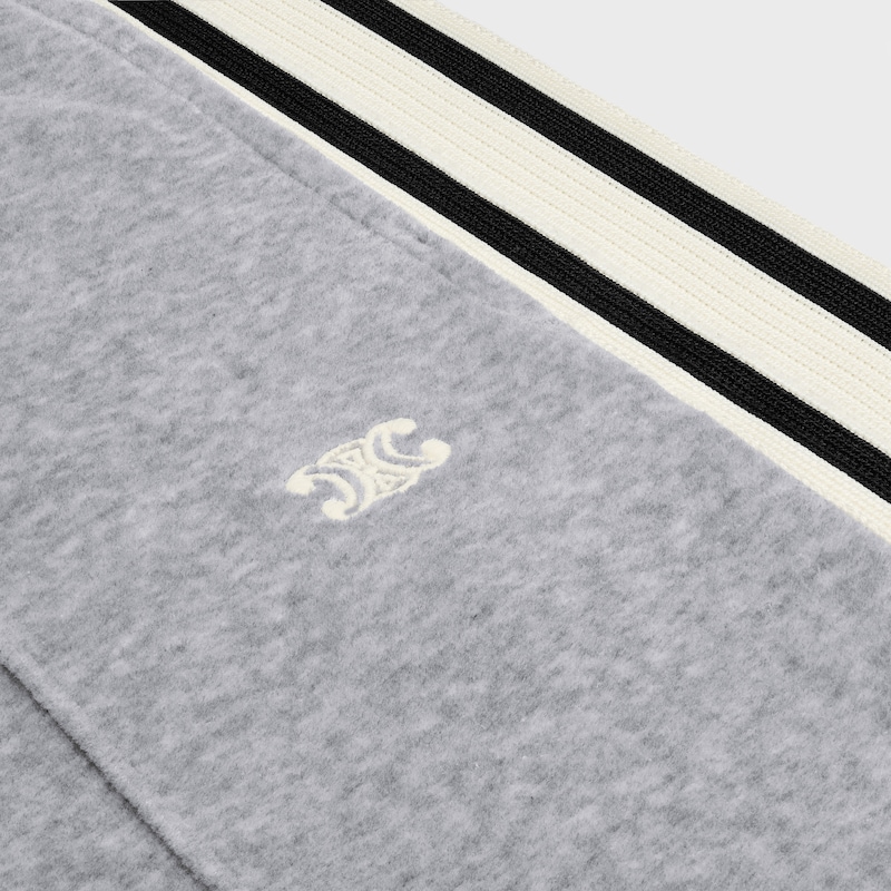 tracksuit pants IN VELVET COTTON - GREY/ BLACK -  - 1 | CELINE