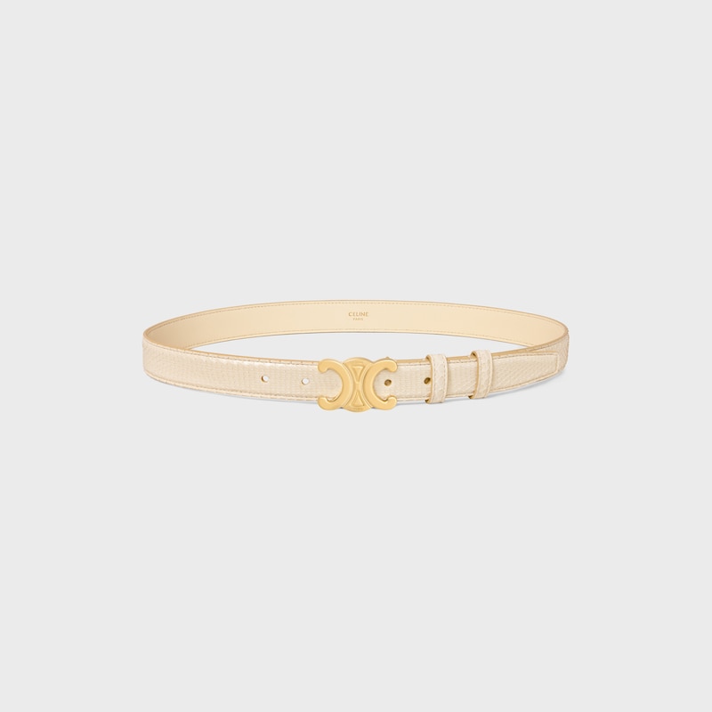 Triomphe Belt 25MM in PYTHON - CREAM -  - 1 | CELINE