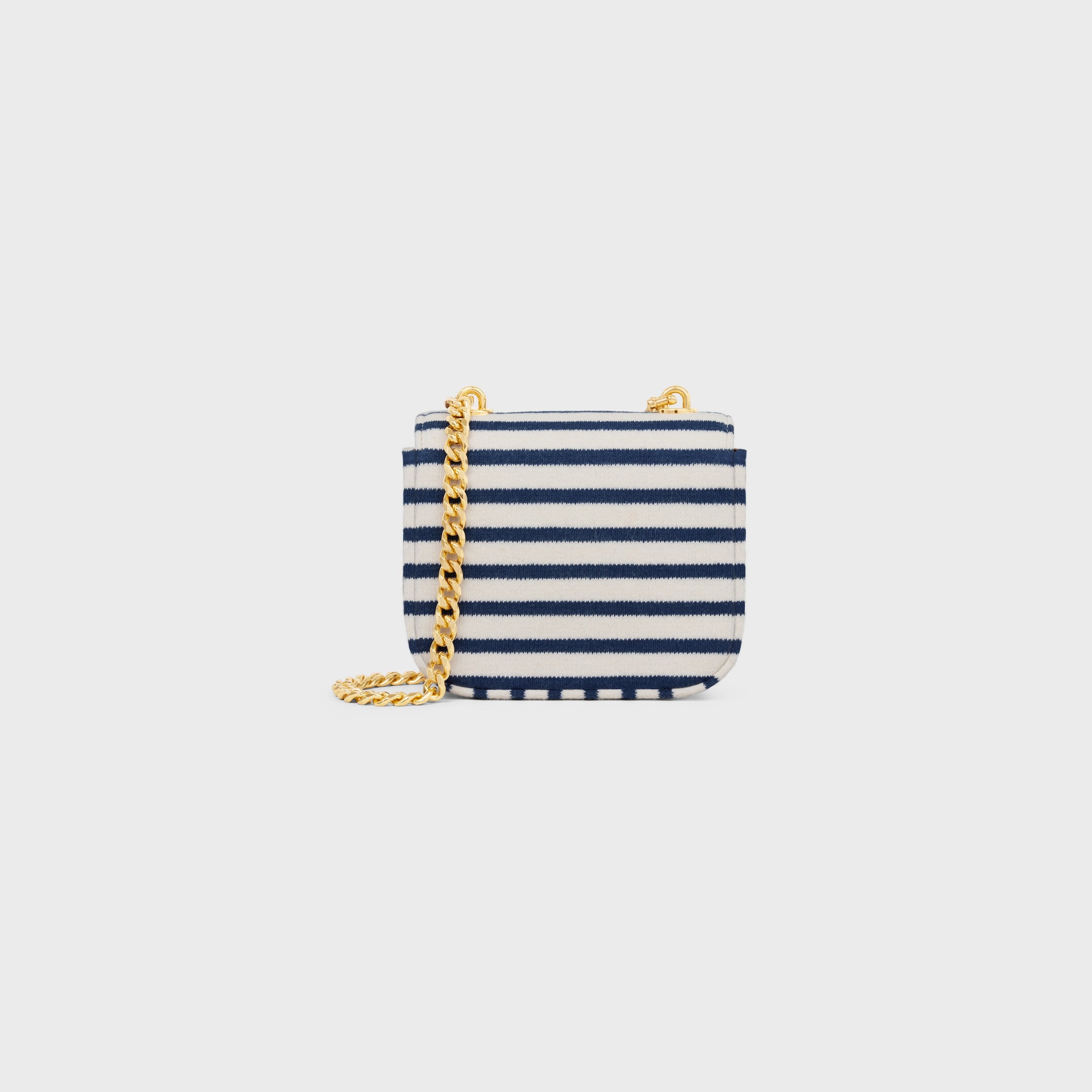 MINI CHAIN CLAUDE IN STRIPED TEXTILE - | CELINE
