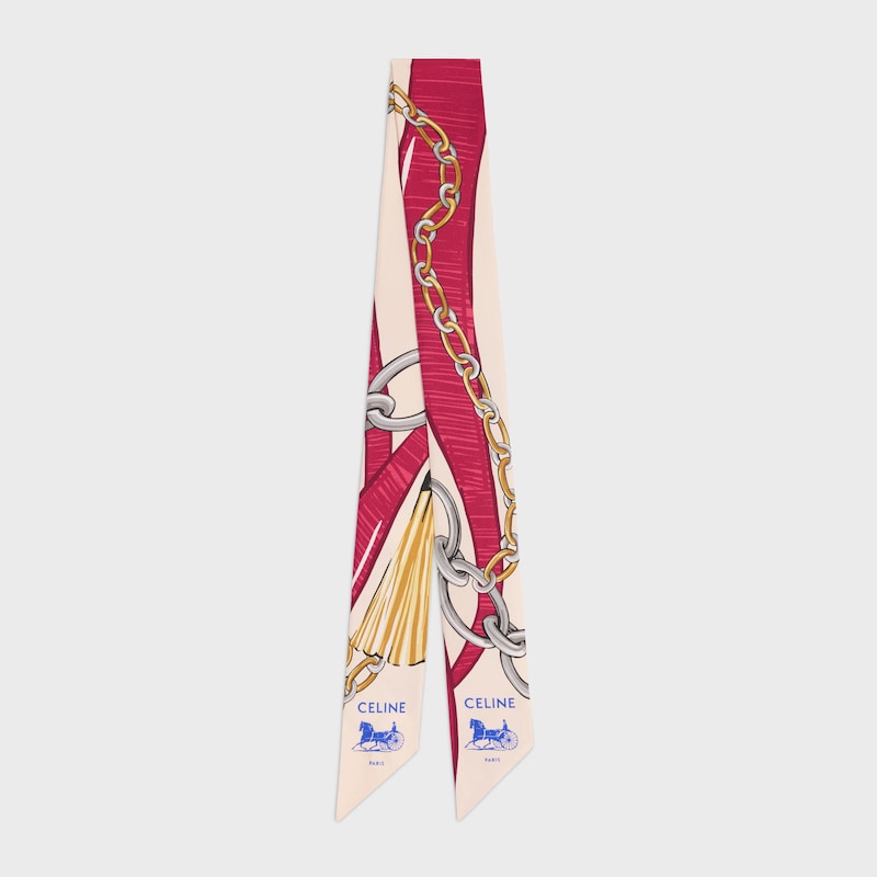 lavalliere IN silk twill - IVOIRE/RED/BLUE -  - 1 | CELINE