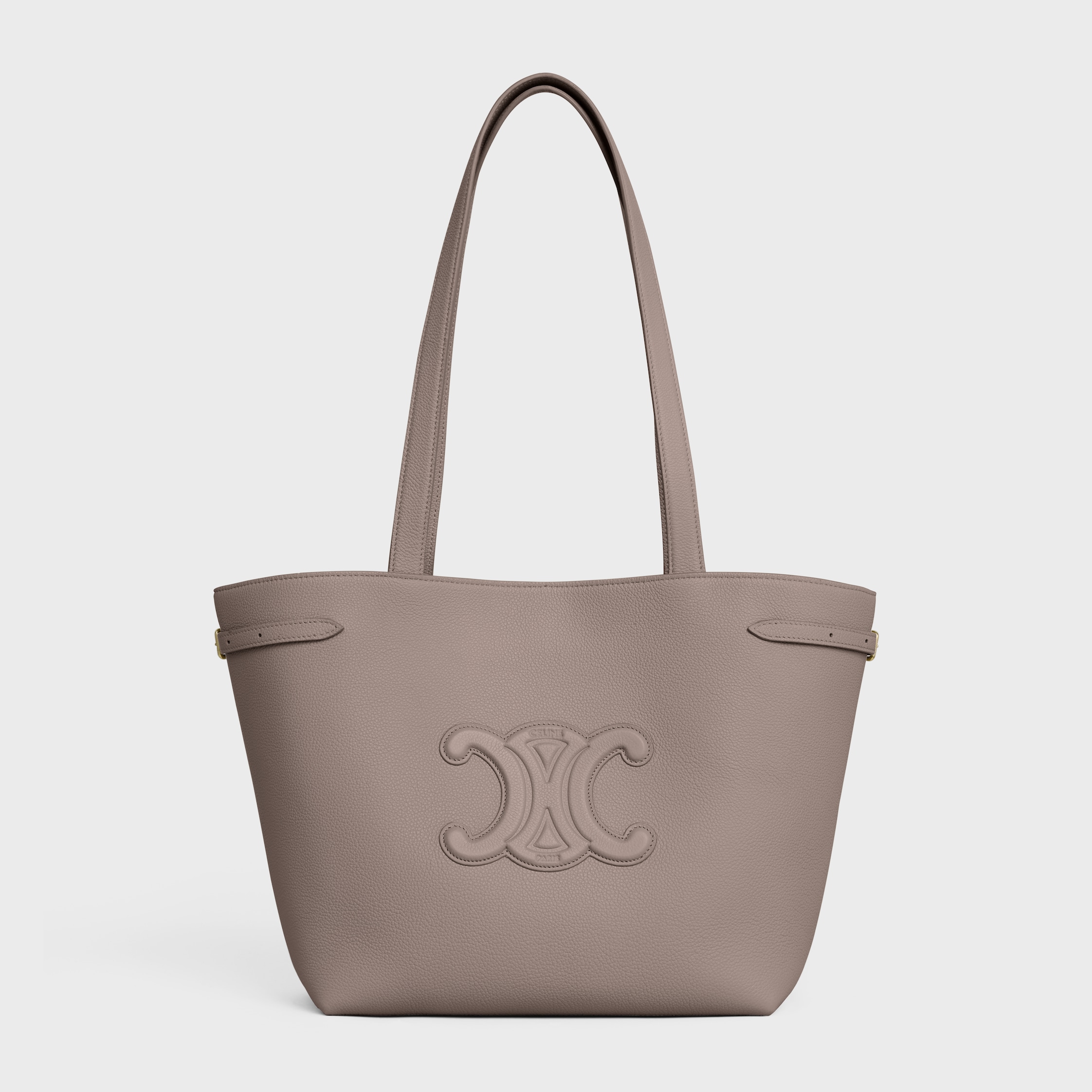 SMALL CABAS ANAÏS CUIR TRIOMPHE in Grained calfskin - PEBBLE