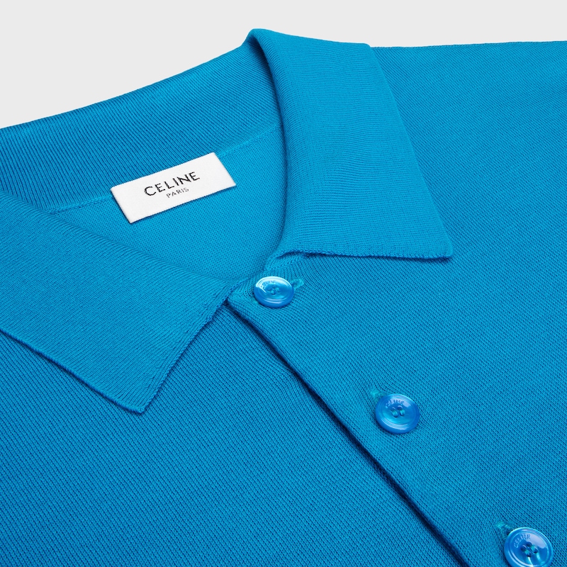 POLO coton fin - BRIGHT BLUE -  - 1 | CELINE