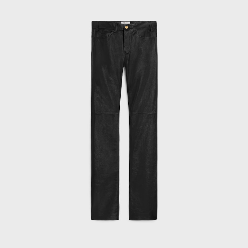 françoise jeans in soft lambskin - BLACK -  - 1 | CELINE