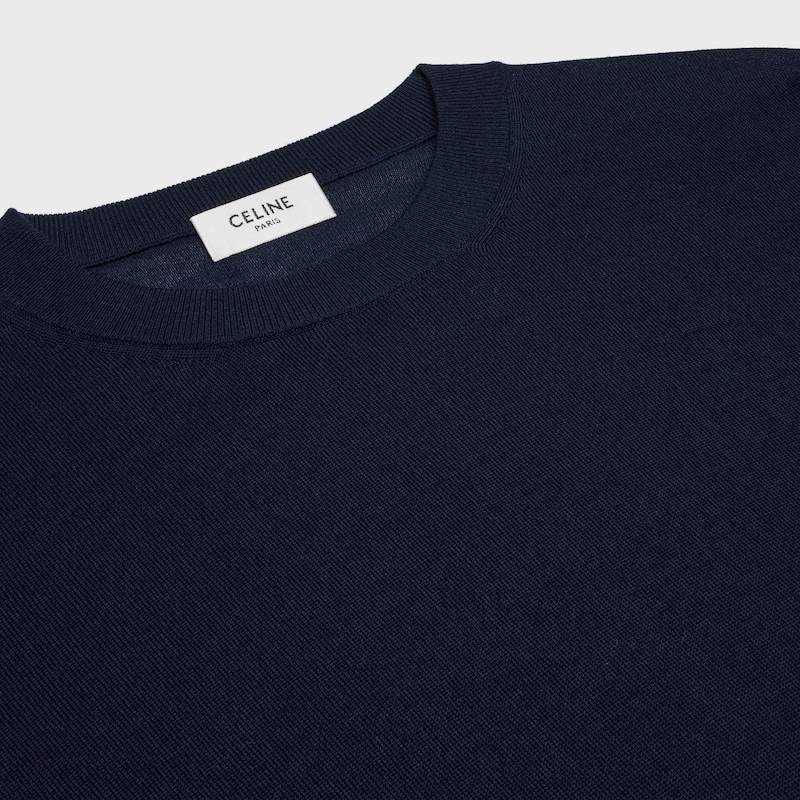 TRIOMPHE精细羊毛圆领套头衫 - 海军蓝 -  - 1 | CELINE