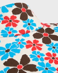 midi dress IN polyamide jacquard - WHITE MULTICOLOR -  - 2 | CELINE