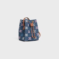 MICRO SAILOR IN DENIM WITH TRIOMPHE ALL OVER - MULTICOLOR - MORE LINES - 2 | CELINE