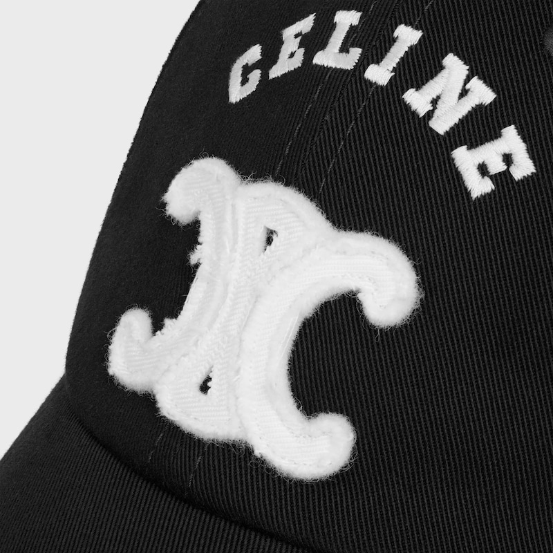 triomphe cap IN COTTON TWILL GABARDINE - BLACK -  - 1 | CELINE