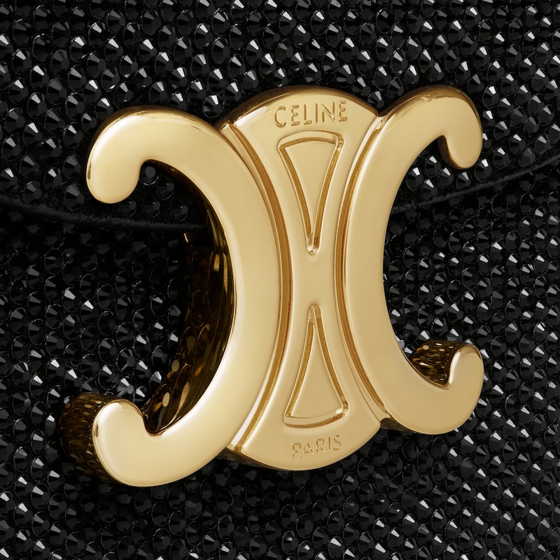 MINI BESACE CLEA in SUEDE CALFSKIN WITH STRASS - BLACK - GIFT FINDER - 1 | CELINE
