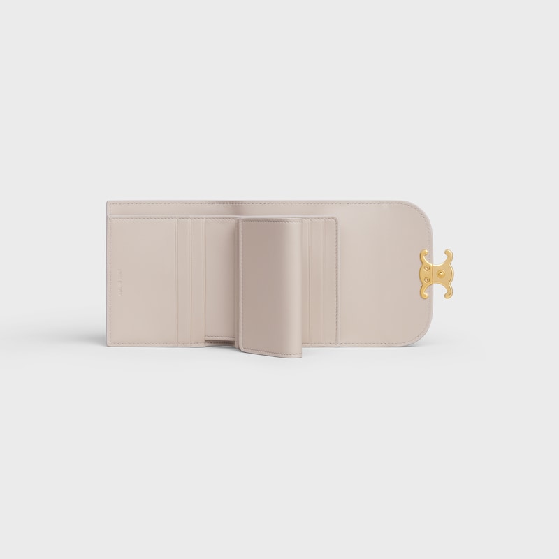 Small Flap Wallet TRIOMPHE in LIZARD - LIGHT STONE - WALLETS - 1 | CELINE