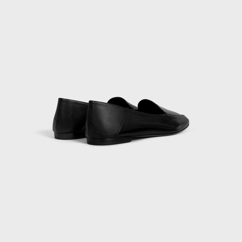AURA LOAFER IN GOATSKIN - BLACK -  - 1 | CELINE