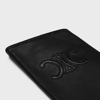 triomphe gloves in plongé lambskin - BLACK -  - 2 | CELINE