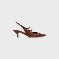 CELINE JUDY DOUBLE STRAP MARY JANE SLINGBACK IN PATENT PYTHON STAMPED CALFSKIN - TECK -  - 1 | CELINE