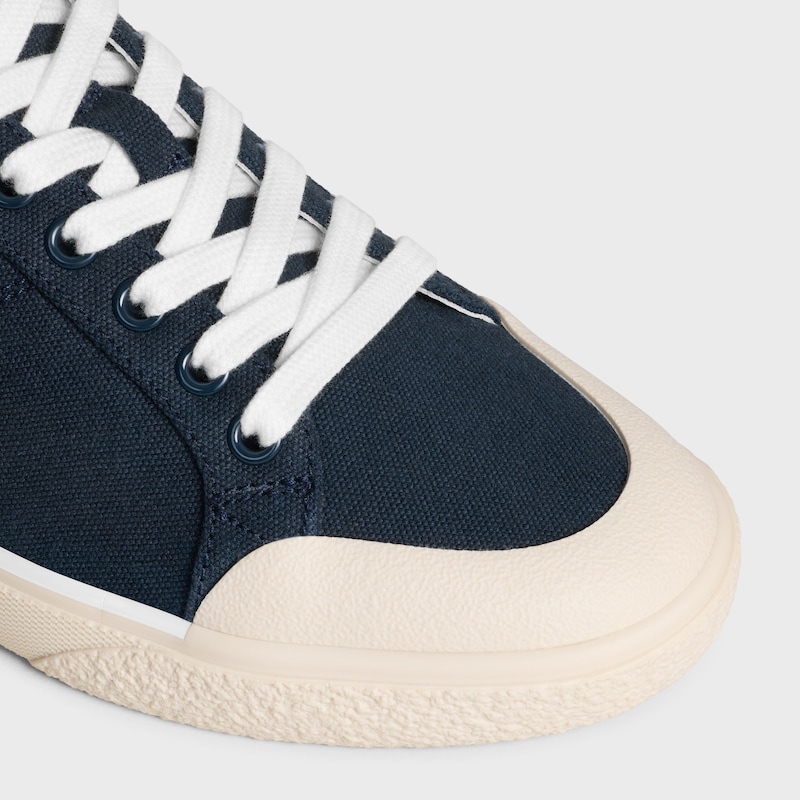 CELINE ALAN SNEAKERS WITH TRIOMPHE IN CANVAS - NAVY -  - 1 | CELINE