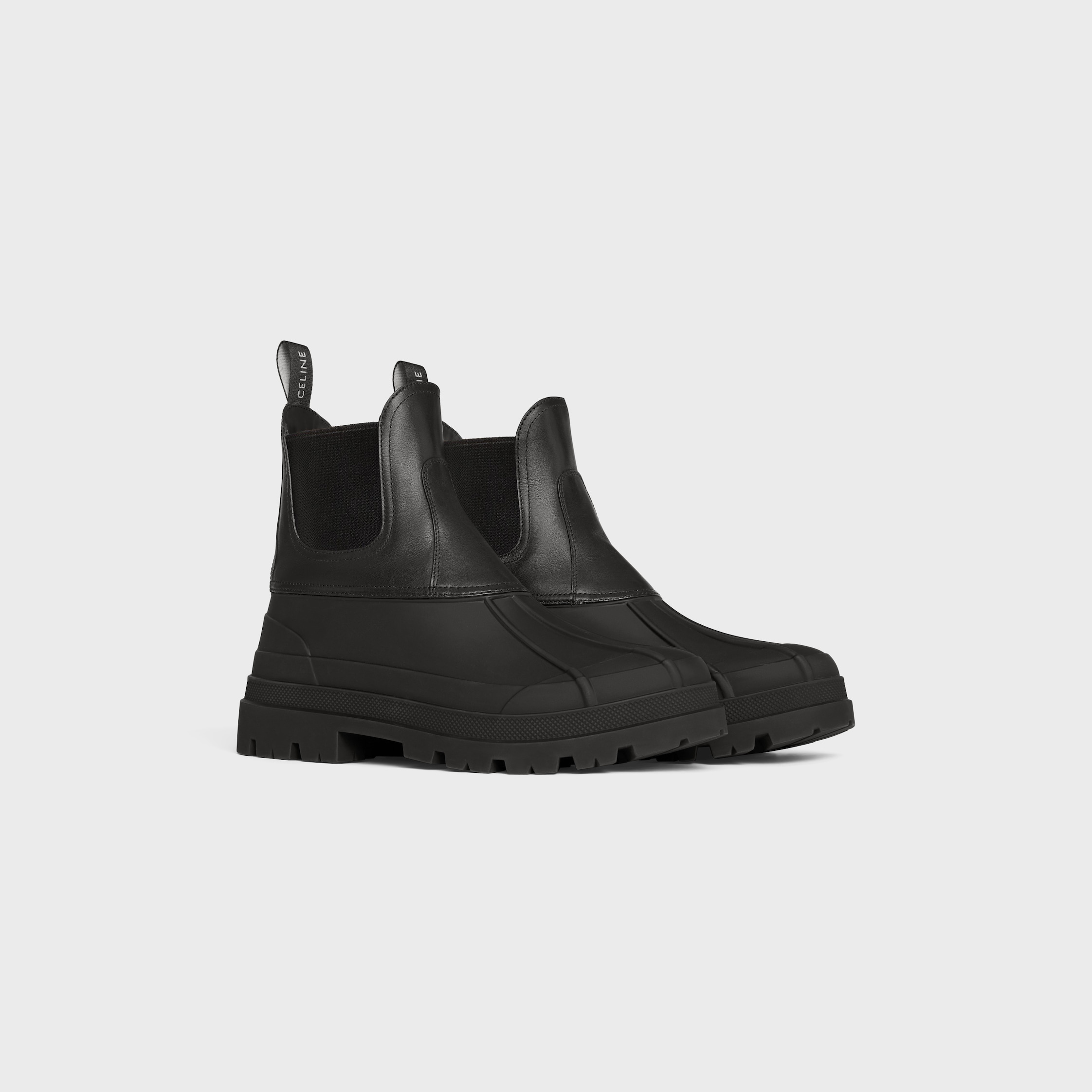 CELINE RILEY ANKLE BOOT IN CALFSKIN - BLACK | CELINE