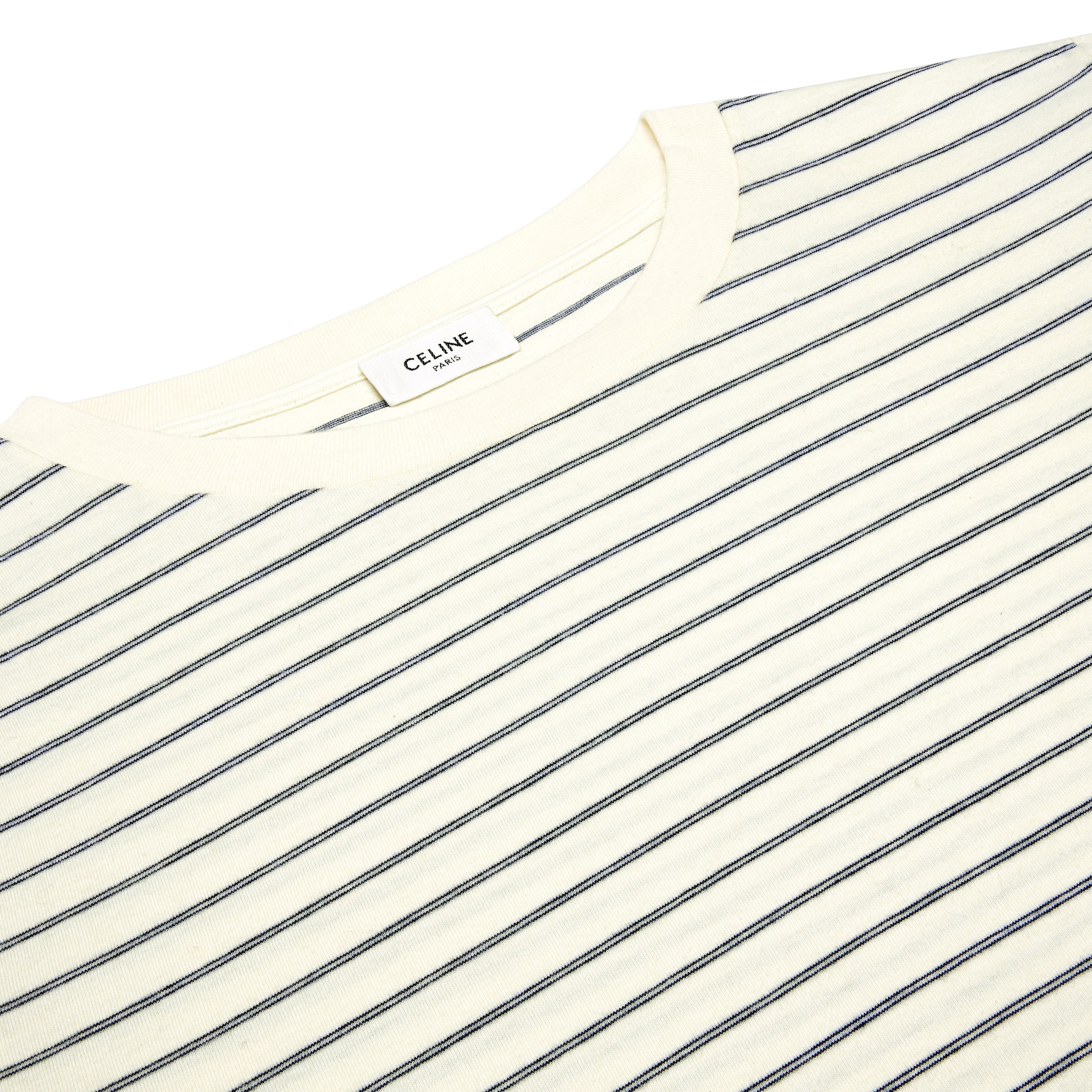 CELINE トリオンフ ジャージ ストライプ レギュラー Tシャツ CELINE トリオンフ ジャージ ストライプ レギュラー Tシャツ
